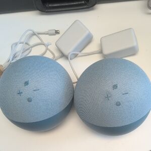 (Pair) Amazon Echo 4th Gen – Premium HD Sound + Built-in Zigbee Hub – Mint Cond